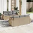 Set canapele de grădină, 7 piese, cu perne, gri, poliratan GartenMobel Dekor