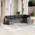 Set mobilier de grădină cu perne, 8 piese, negru, poliratan GartenMobel Dekor
