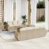 Set mobilier de grădină cu perne, 8 piese, negru, poliratan GartenMobel Dekor