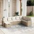 Set mobilier de grădină cu perne, 9 piese, negru, poliratan GartenMobel Dekor