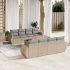Set mobilier de grădină cu perne, 9 piese, negru, poliratan GartenMobel Dekor