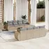 Set mobilier de grădină cu perne, 9 piese, negru, poliratan GartenMobel Dekor