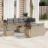 Set mobilier de grădină cu perne, 9 piese, negru, poliratan GartenMobel Dekor