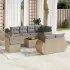 Set canapele de grădină, 9 piese, cu perne, bej, poliratan GartenMobel Dekor