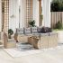 Set mobilier de grădină cu perne, 9 piese, negru, poliratan GartenMobel Dekor