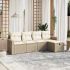 Set mobilier de grădină cu perne, 6 piese, negru, poliratan GartenMobel Dekor