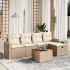Set mobilier de grădină cu perne, 6 piese, negru, poliratan GartenMobel Dekor