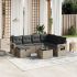 Set mobilier de grădină cu perne, 8 piese, negru, poliratan GartenMobel Dekor