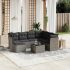 Set mobilier de grădină cu perne, 8 piese, negru, poliratan GartenMobel Dekor