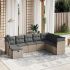 Set mobilier de grădină cu perne, 9 piese, negru, poliratan GartenMobel Dekor
