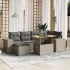 Set canapele de grădină cu perne, 7 piese, negru, poliratan GartenMobel Dekor
