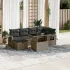 Set canapele de grădină, 7 piese, cu perne, gri, poliratan GartenMobel Dekor