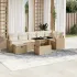 Set canapele de grădină cu perne, 8 piese, gri, poliratan GartenMobel Dekor