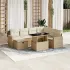 Set canapele de grădină cu perne, 8 piese, gri, poliratan GartenMobel Dekor