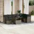 Set canapele de grădină, 9 piese, cu perne, gri, poliratan GartenMobel Dekor