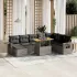 Set canapele de grădină, 9 piese, cu perne, gri, poliratan GartenMobel Dekor