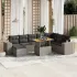 Set canapele de grădină, 9 piese, cu perne, gri, poliratan GartenMobel Dekor