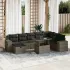 Set canapele de grădină, 9 piese, cu perne, gri, poliratan GartenMobel Dekor