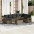 Set canapele de grădină, 9 piese, cu perne, gri, poliratan GartenMobel Dekor