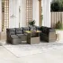 Set canapele de grădină, 9 piese, cu perne, gri, poliratan GartenMobel Dekor