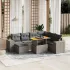 Set canapele de grădină cu perne, 8 piese, gri, poliratan GartenMobel Dekor