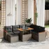 Set canapele de grădină cu perne, 8 piese, gri, poliratan GartenMobel Dekor