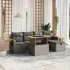 Set mobilier grădină cu perne, 6 piese, gri, poliratan GartenMobel Dekor