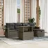 Set mobilier grădină cu perne, 6 piese, gri, poliratan GartenMobel Dekor