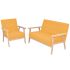 Set cu canapea, 2 piese, material textil, gri închis GartenMobel Dekor