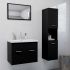 Set mobilier de baie, negru, lemn prelucrat GartenMobel Dekor