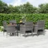 Set de masă pentru grădină, 5 piese, cu perne, negru GartenMobel Dekor