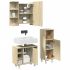 Set mobilier de baie, 3 piese, stejar sonoma, lemn prelucrat GartenMobel Dekor