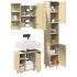 Set mobilier de baie, 3 piese, stejar sonoma, lemn prelucrat GartenMobel Dekor