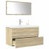 Set mobilier de baie, 3 piese, stejar sonoma, lemn prelucrat GartenMobel Dekor