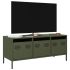 Dulap TV, verde măsliniu, 101,5x39x43,5cm, oțel laminat la rece GartenMobel Dekor