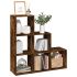 Bibliotecă/separator cameră 3 niveluri , alb, 99x29x99 cm, lemn GartenMobel Dekor