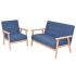 Set cu canapea, 2 piese, material textil, gri închis GartenMobel Dekor