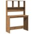 Birou cu rafturi, alb, 102x45x148 cm, lemn compozit GartenMobel Dekor