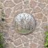 Oglindă de grădină rotundă, nisipiu, 40x3 cm, fier, uz exterior GartenMobel Dekor