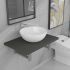 Set mobilier de baie, 2 piese, gri, ceramică GartenMobel Dekor