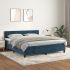 Pat box spring cu saltea, gri închis, 160x200 cm, catifea GartenMobel Dekor