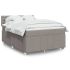 Pat box spring cu saltea, crem, 160x200 cm, material textil GartenMobel Dekor