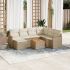 Set mobilier de grădină cu perne, 8 piese, negru, poliratan GartenMobel Dekor