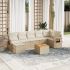 Set mobilier de grădină cu perne, 8 piese, negru, poliratan GartenMobel Dekor