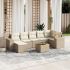 Set mobilier de grădină cu perne, 8 piese, negru, poliratan GartenMobel Dekor