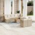 Set mobilier de grădină cu perne, 10 piese, gri, poliratan GartenMobel Dekor