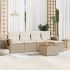 Set mobilier de grădină cu perne, 6 piese, negru, poliratan GartenMobel Dekor