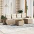 Set mobilier de grădină cu perne, 6 piese, negru, poliratan GartenMobel Dekor