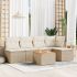 Set mobilier de grădină cu perne, 6 piese, negru, poliratan GartenMobel Dekor