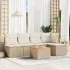 Set mobilier de grădină cu perne, 6 piese, negru, poliratan GartenMobel Dekor